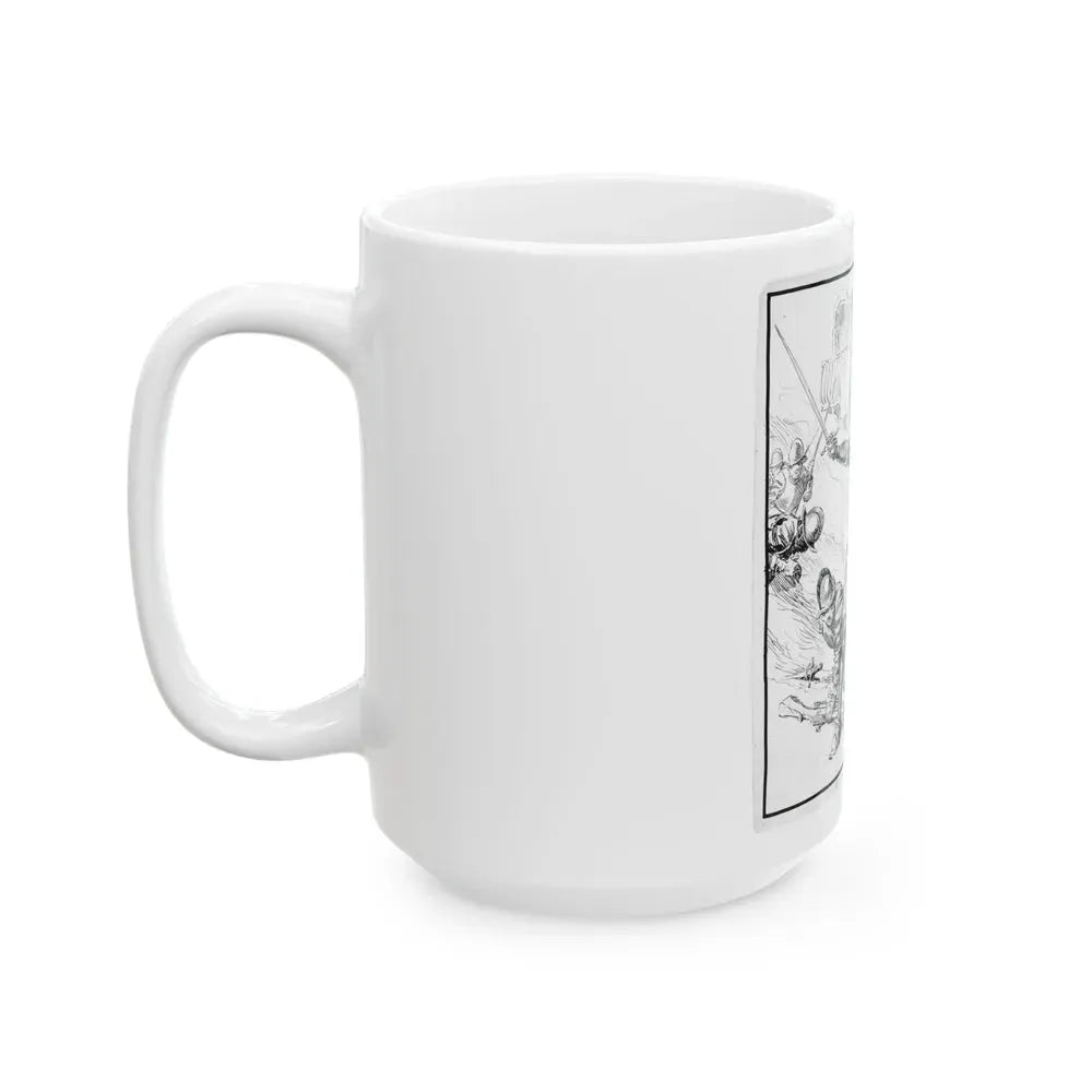 Battle Illustration - White Coffee Mug - Go Mug Yourself