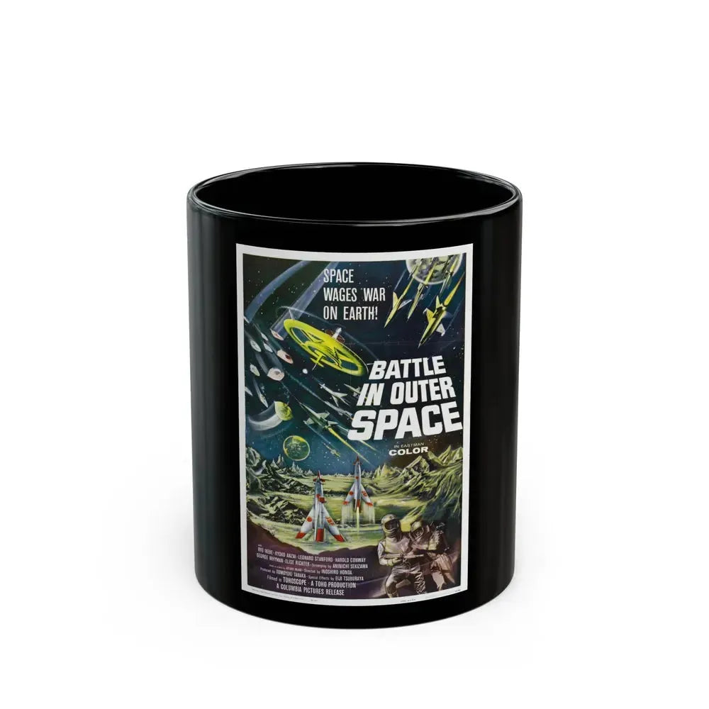 BATTLE IN OUTER SPACE 1959 Movie Poster - Black Coffee Mug 11oz - Go Mug Yourself