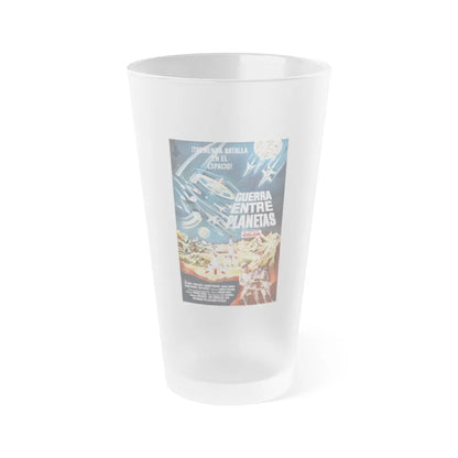 BATTLE IN OUTER SPACE (FRENCH) 1959 Movie Poster - Frosted Pint Glass 16oz-16oz-Frosted-Go Mug Yourself