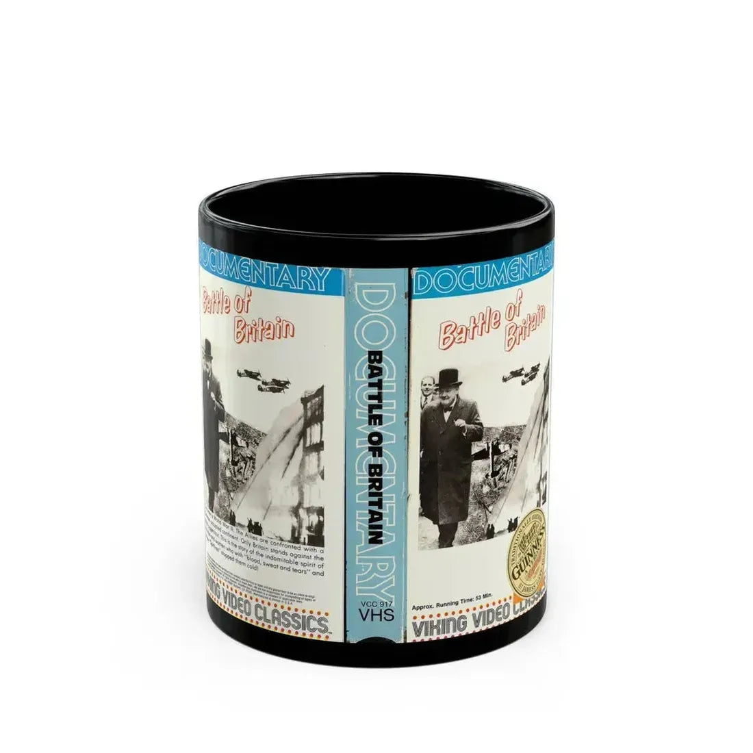 BATTLE OF BRITAIN (VHS COVER) - Black Coffee Mug 11oz - Go Mug Yourself