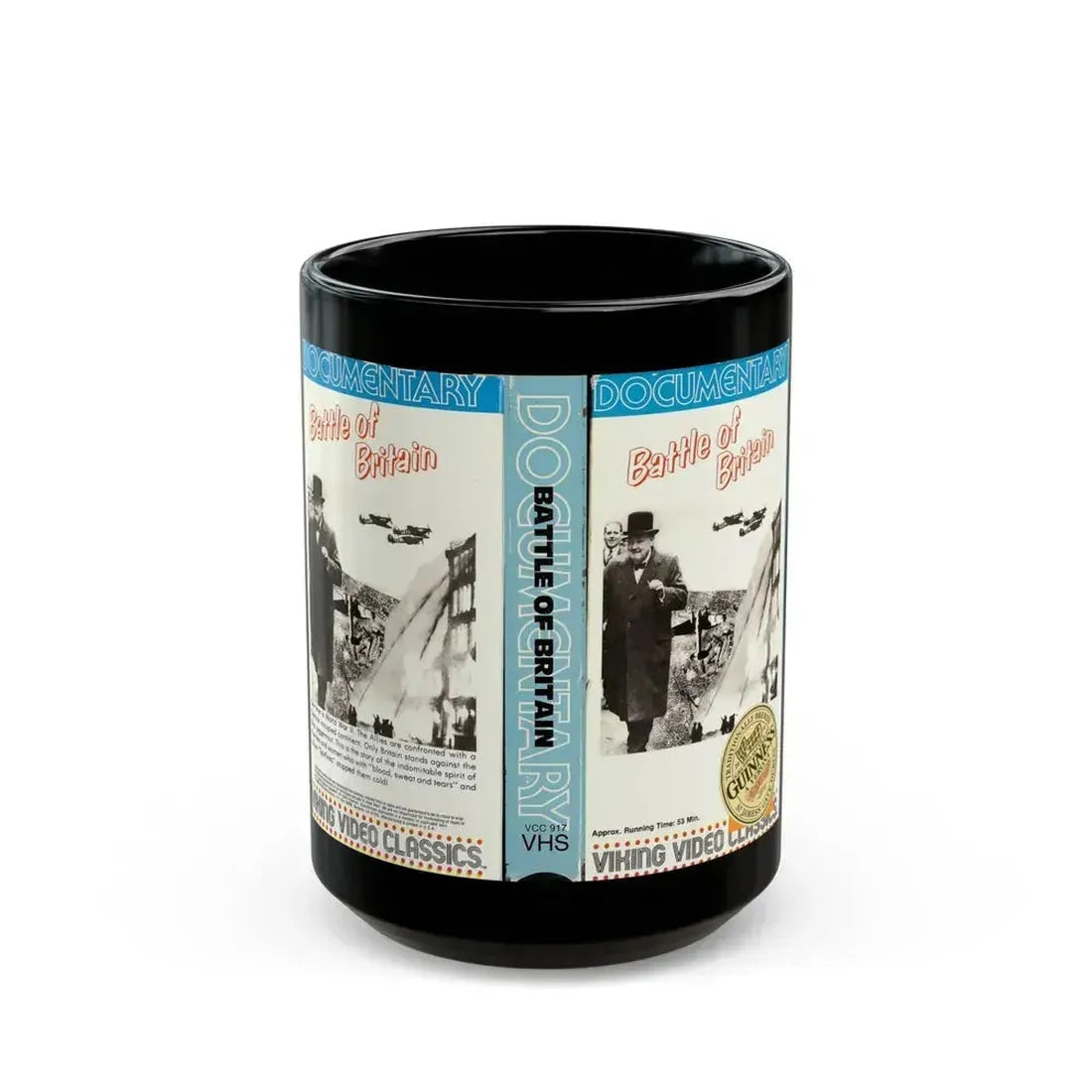 BATTLE OF BRITAIN (VHS COVER) - Black Coffee Mug 15oz - Go Mug Yourself