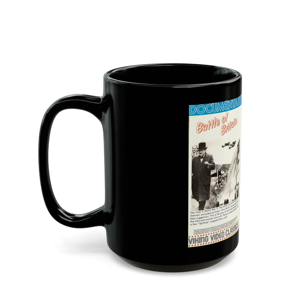 BATTLE OF BRITAIN (VHS COVER) - Black Coffee Mug-Go Mug Yourself