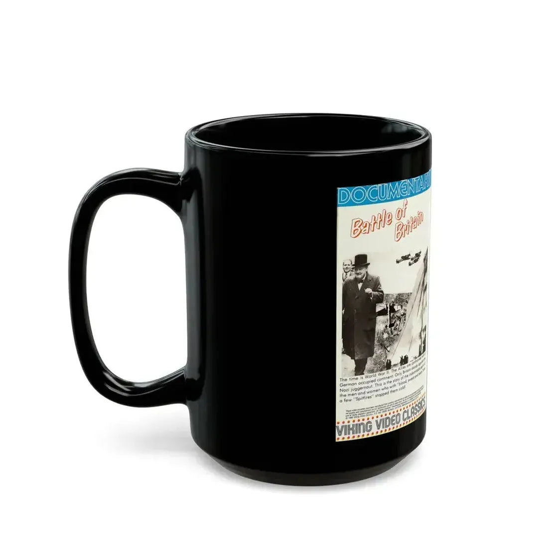BATTLE OF BRITAIN (VHS COVER) - Black Coffee Mug - Go Mug Yourself