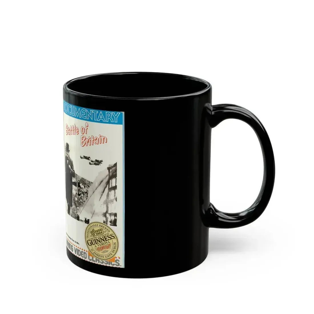 BATTLE OF BRITAIN (VHS COVER) - Black Coffee Mug - Go Mug Yourself
