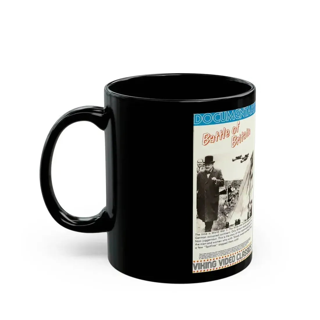 BATTLE OF BRITAIN (VHS COVER) - Black Coffee Mug - Go Mug Yourself