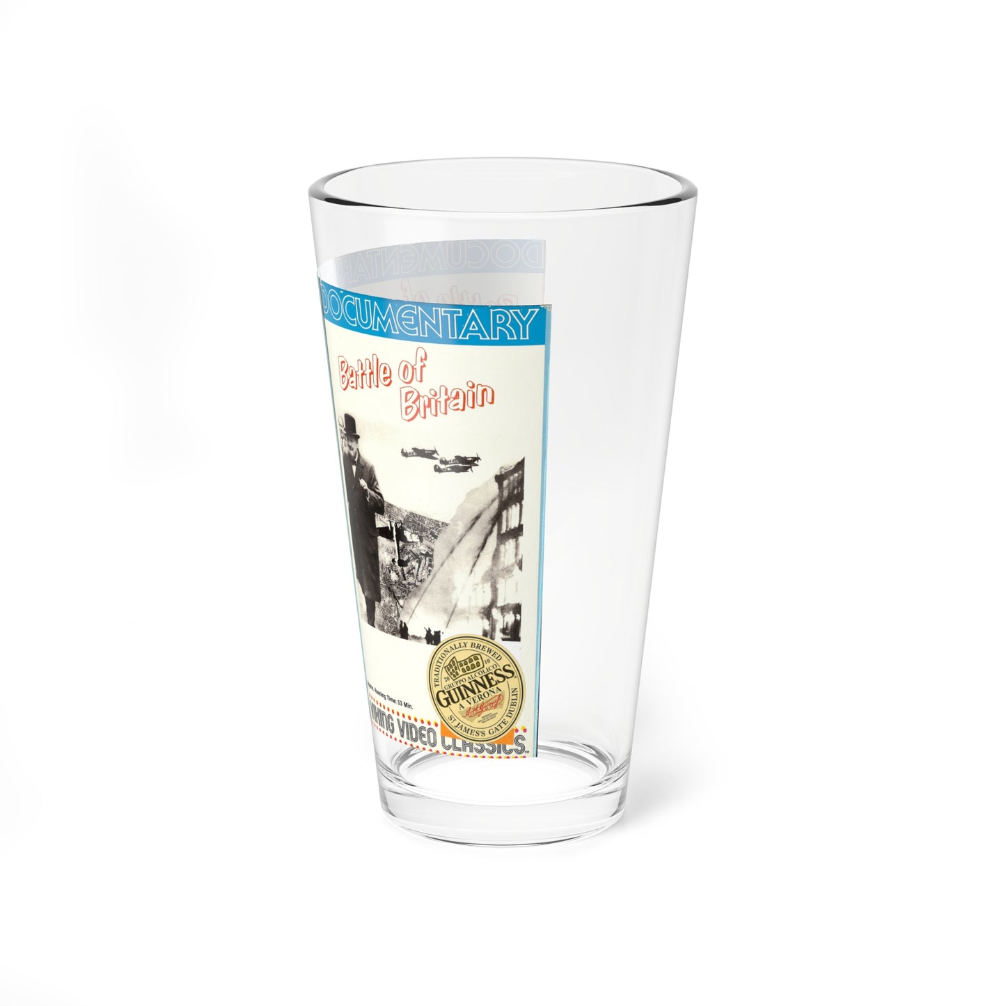 BATTLE OF BRITAIN (VHS COVER) Pint Glass 16oz-Go Mug Yourself