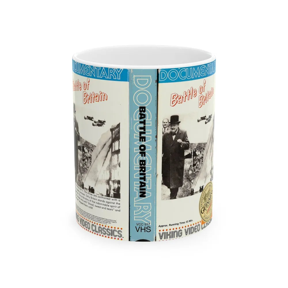 BATTLE OF BRITAIN (VHS COVER) - White Coffee Mug-11oz-Go Mug Yourself