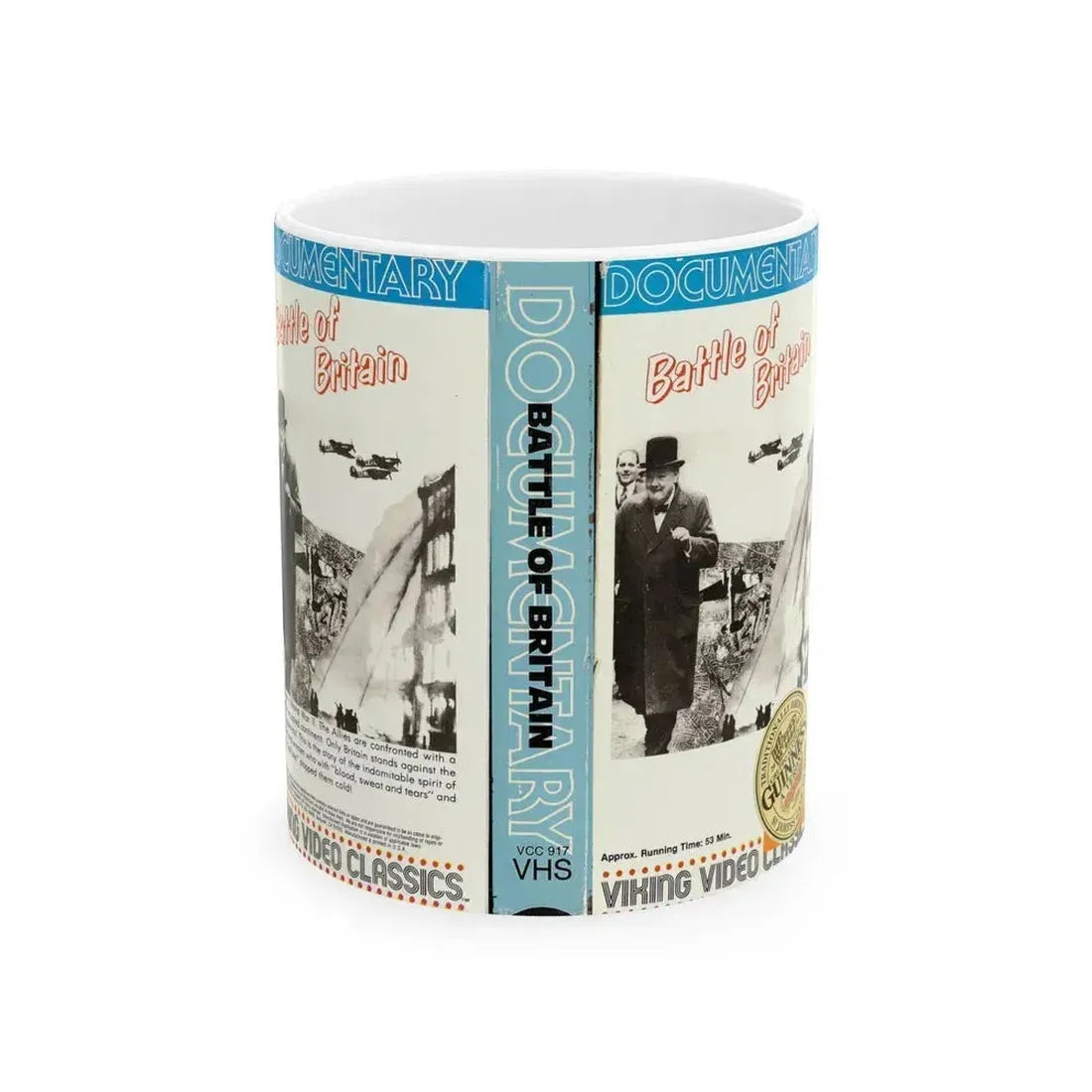 BATTLE OF BRITAIN (VHS COVER) - White Coffee Mug 11oz - Go Mug Yourself