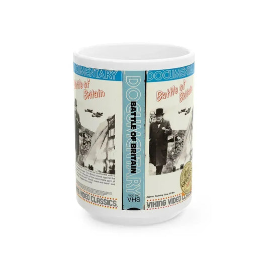 BATTLE OF BRITAIN (VHS COVER) - White Coffee Mug 15oz - Go Mug Yourself
