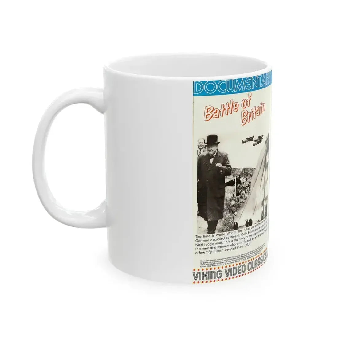 BATTLE OF BRITAIN (VHS COVER) - White Coffee Mug - Go Mug Yourself