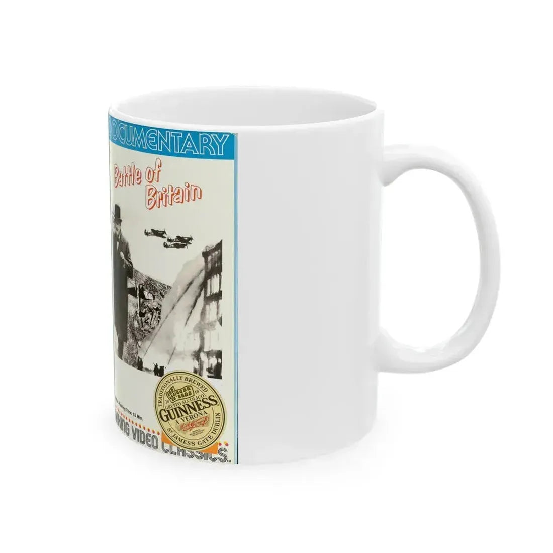 BATTLE OF BRITAIN (VHS COVER) - White Coffee Mug - Go Mug Yourself