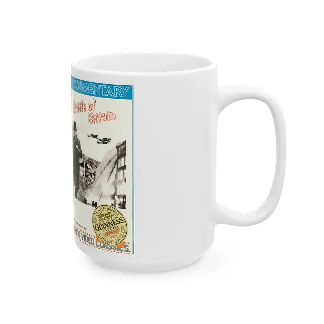 BATTLE OF BRITAIN (VHS COVER) - White Coffee Mug - Go Mug Yourself