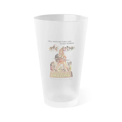 BATTLE OF THE AMAZONS 1973 Movie Poster - Frosted Pint Glass 16oz Default Title - Go Mug Yourself