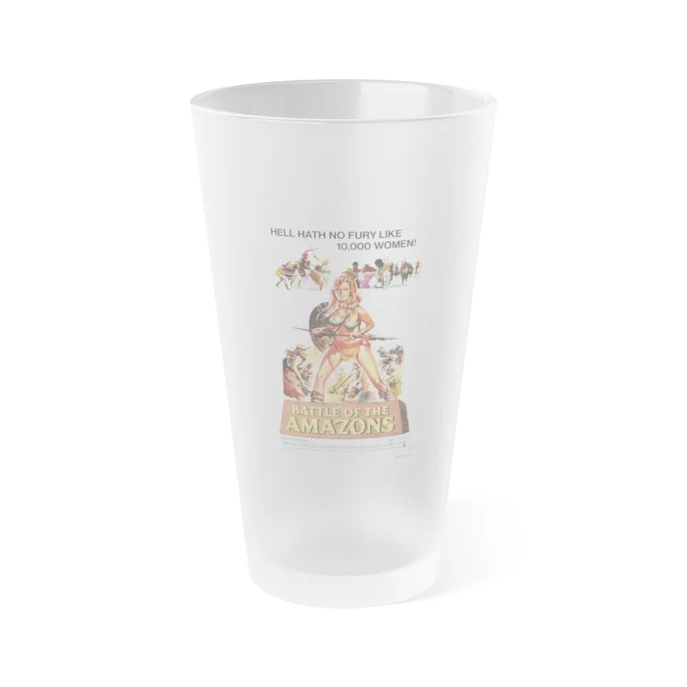 BATTLE OF THE AMAZONS 1973 Movie Poster - Frosted Pint Glass 16oz-Go Mug Yourself