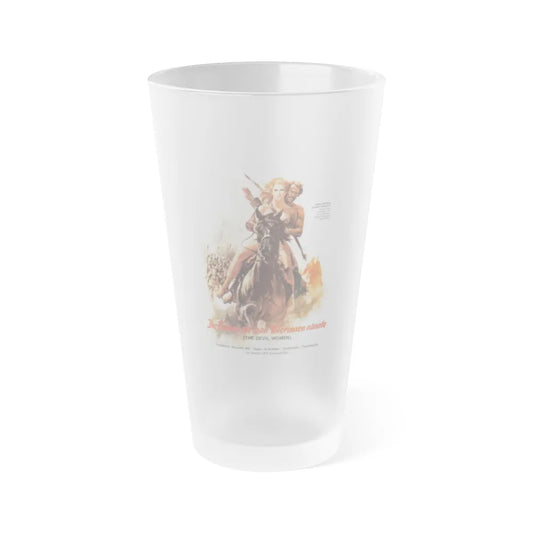 BATTLE OF THE AMAZONS (GERMAN) 1973 Movie Poster - Frosted Pint Glass 16oz-Go Mug Yourself