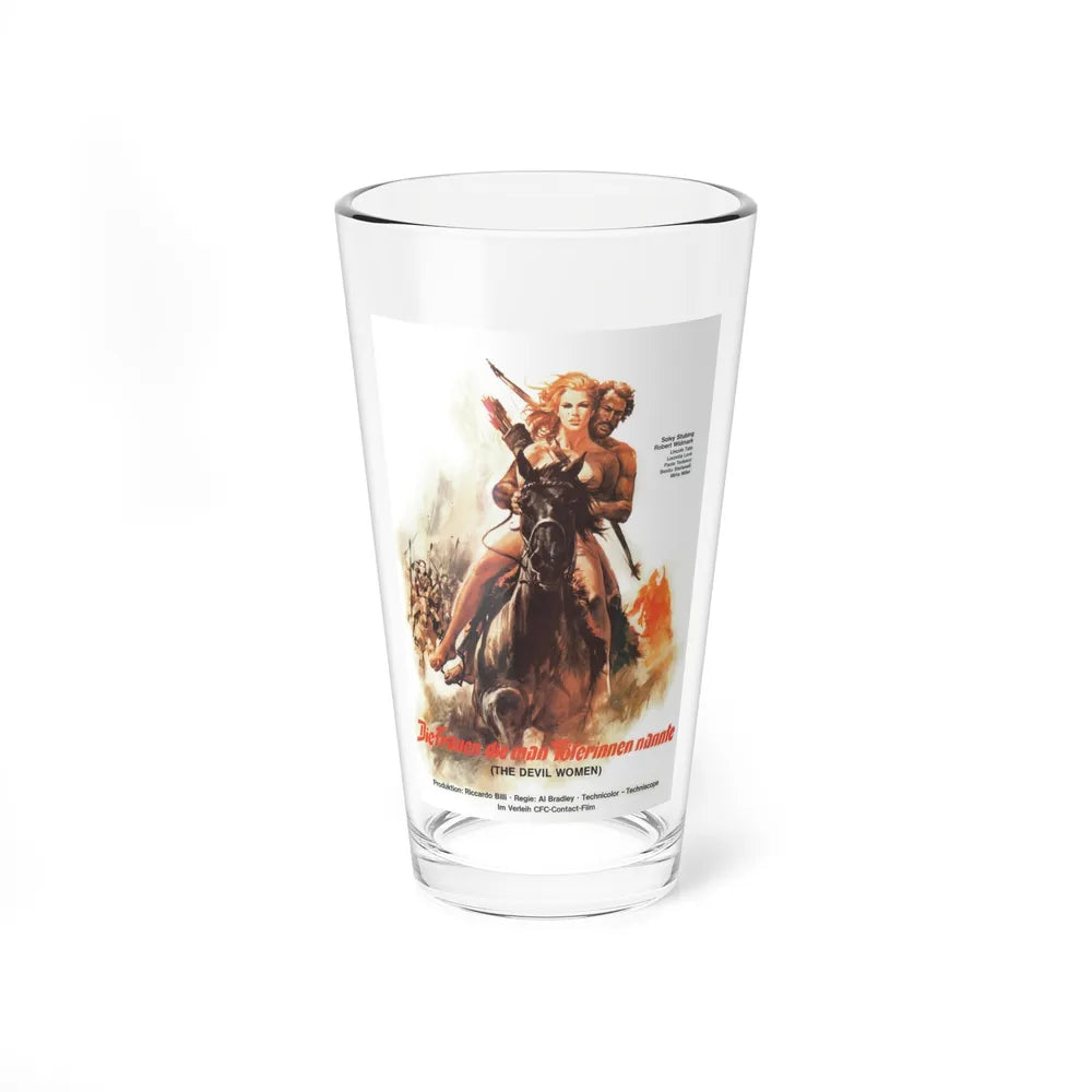 BATTLE OF THE AMAZONS (GERMAN) 1973 Movie Poster - Pint Glass 16oz-16oz-Go Mug Yourself