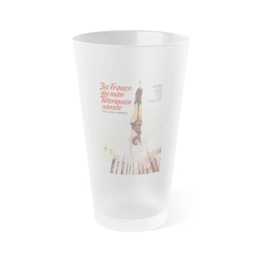 BATTLE OF THE AMAZONS (GERMAN 2) 1973 Movie Poster - Frosted Pint Glass 16oz-16oz-Frosted-Go Mug Yourself