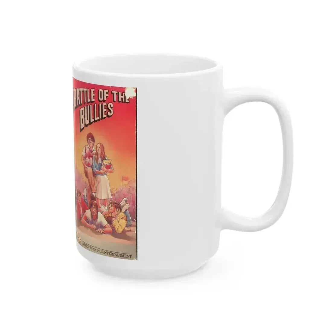 BATTLE OF THE BULLIES (VHS COVER) - White Coffee Mug - Go Mug Yourself