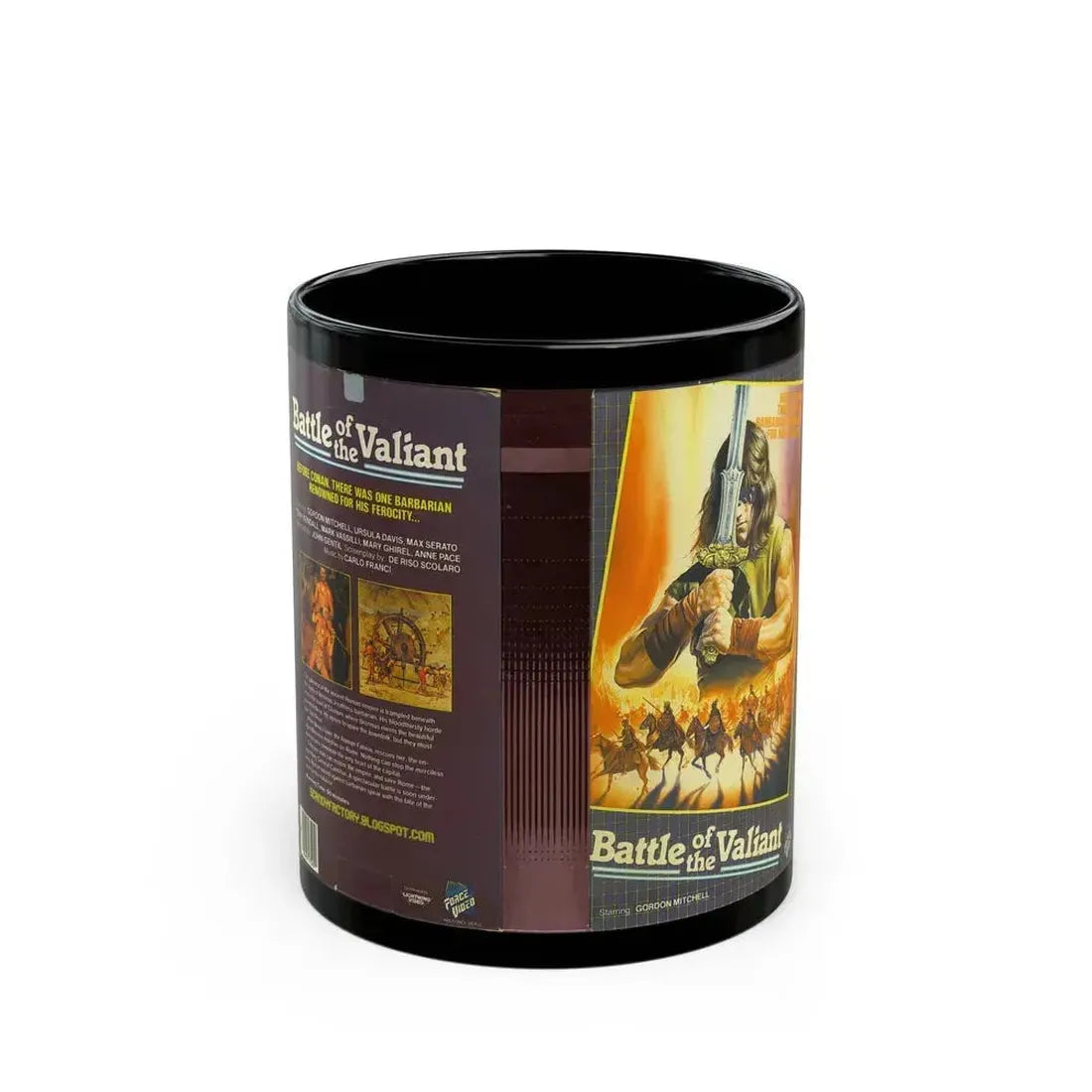 BATTLE OF THE VALIANT (VHS COVER) - Black Coffee Mug 11oz - Go Mug Yourself