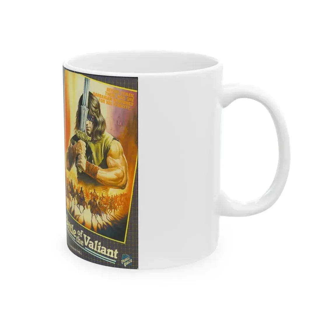 BATTLE OF THE VALIANT (VHS COVER) - White Coffee Mug - Go Mug Yourself