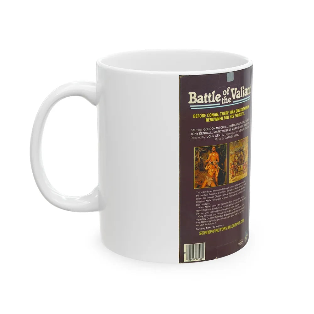 BATTLE OF THE VALIANT (VHS COVER) - White Coffee Mug-Go Mug Yourself