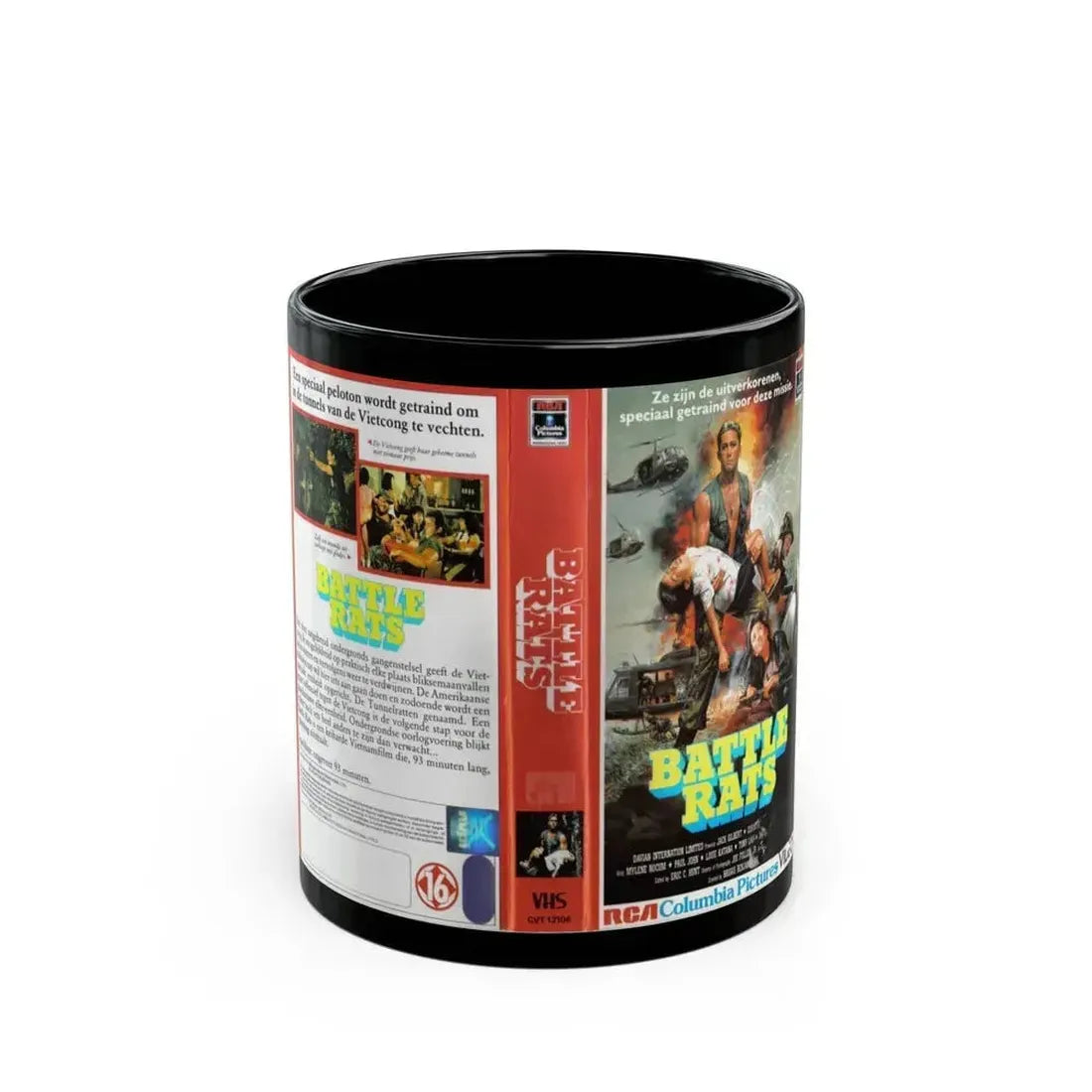 BATTLE RATS (VHS COVER) - Black Coffee Mug 11oz - Go Mug Yourself