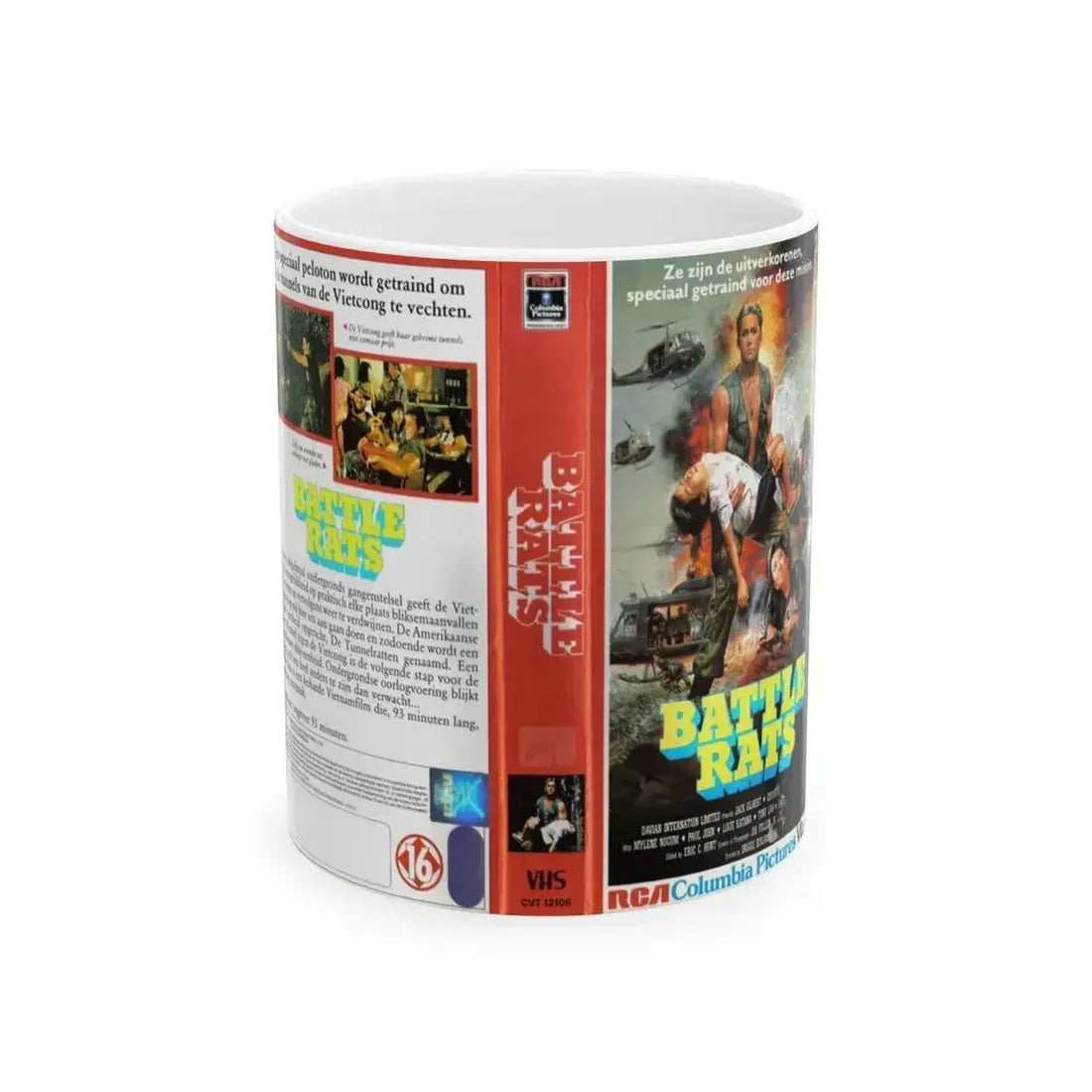 BATTLE RATS (VHS COVER) - White Coffee Mug 11oz - Go Mug Yourself