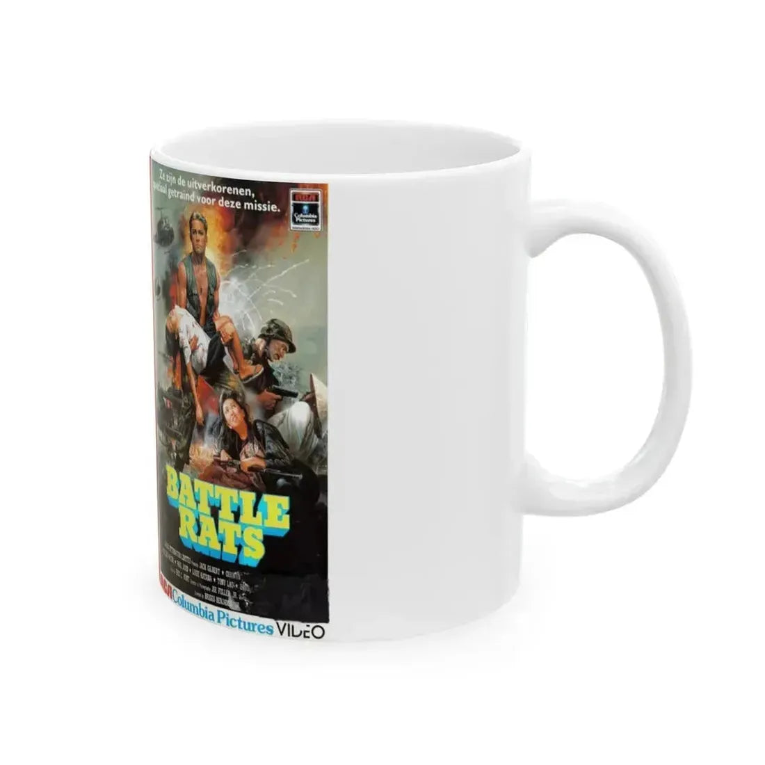 BATTLE RATS (VHS COVER) - White Coffee Mug - Go Mug Yourself