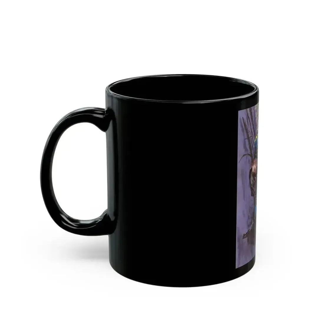 Battle Scene Illustration (Hearst, c. 1960s) - Black Coffee Mug - Go Mug Yourself