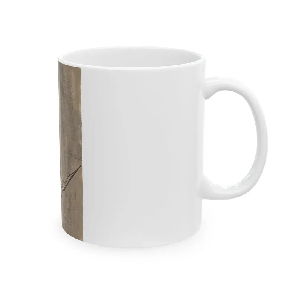 Battle Scene Illustration (Hearst, c. 1960s) - White Coffee Mug - Go Mug Yourself