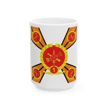 Battle standard of the 5th Anti-Aircraft Rocket Brigade (Russia) White Coffee Mug 15oz - Go Mug Yourself