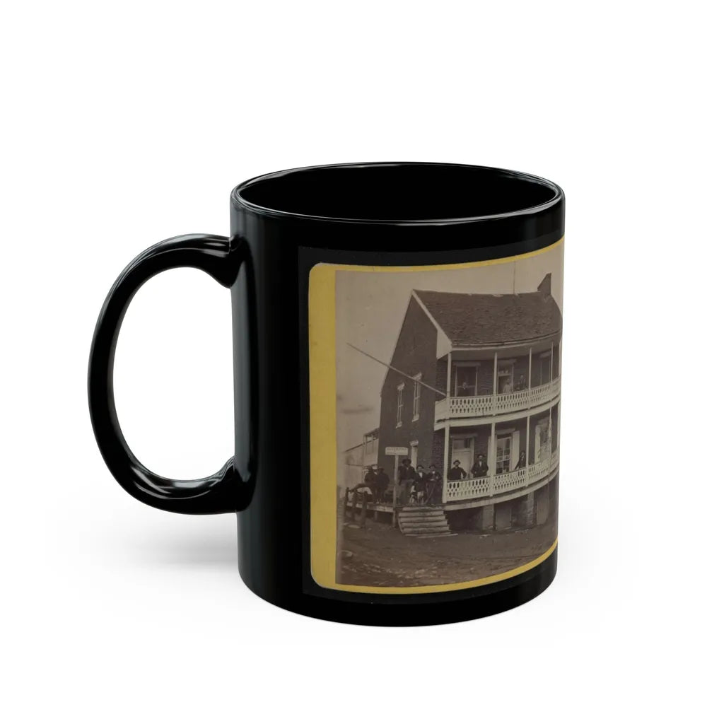 Battlefield Hotel, The Outer Post Of Sharp Shooters (U.S. Civil War) Black Coffee Mug-Go Mug Yourself