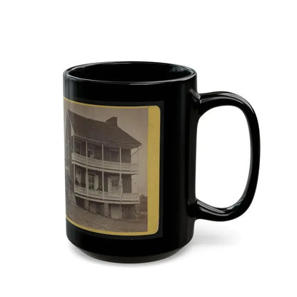 Battlefield Hotel, The Outer Post Of Sharp Shooters (U.S. Civil War) Black Coffee Mug - Go Mug Yourself