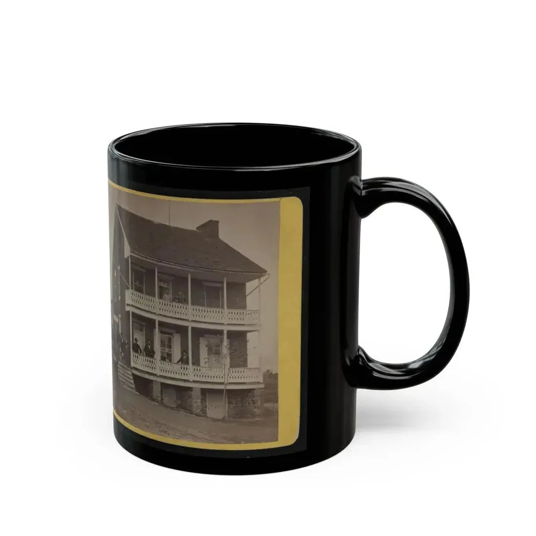 Battlefield Hotel, The Outer Post Of Sharp Shooters (U.S. Civil War) Black Coffee Mug - Go Mug Yourself