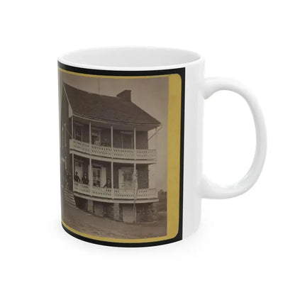 Battlefield Hotel, The Outer Post Of Sharp Shooters (U.S. Civil War) White Coffee Mug - Go Mug Yourself