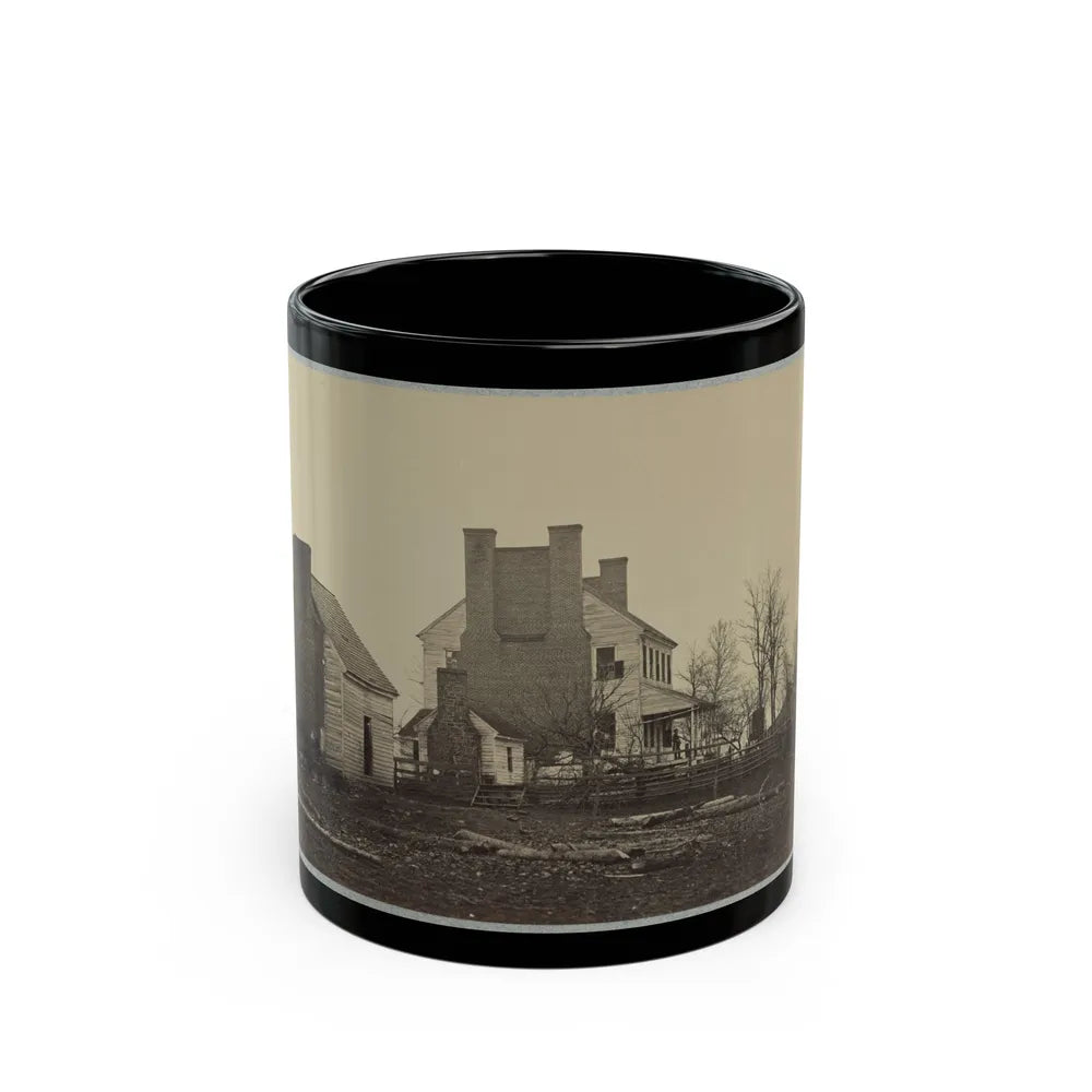 Battlefield Of Bull Run, Lewis' House (U.S. Civil War) Black Coffee Mug-11oz-Go Mug Yourself