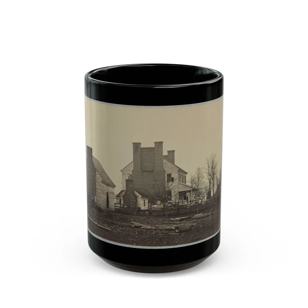 Battlefield Of Bull Run, Lewis' House (U.S. Civil War) Black Coffee Mug-15oz-Go Mug Yourself