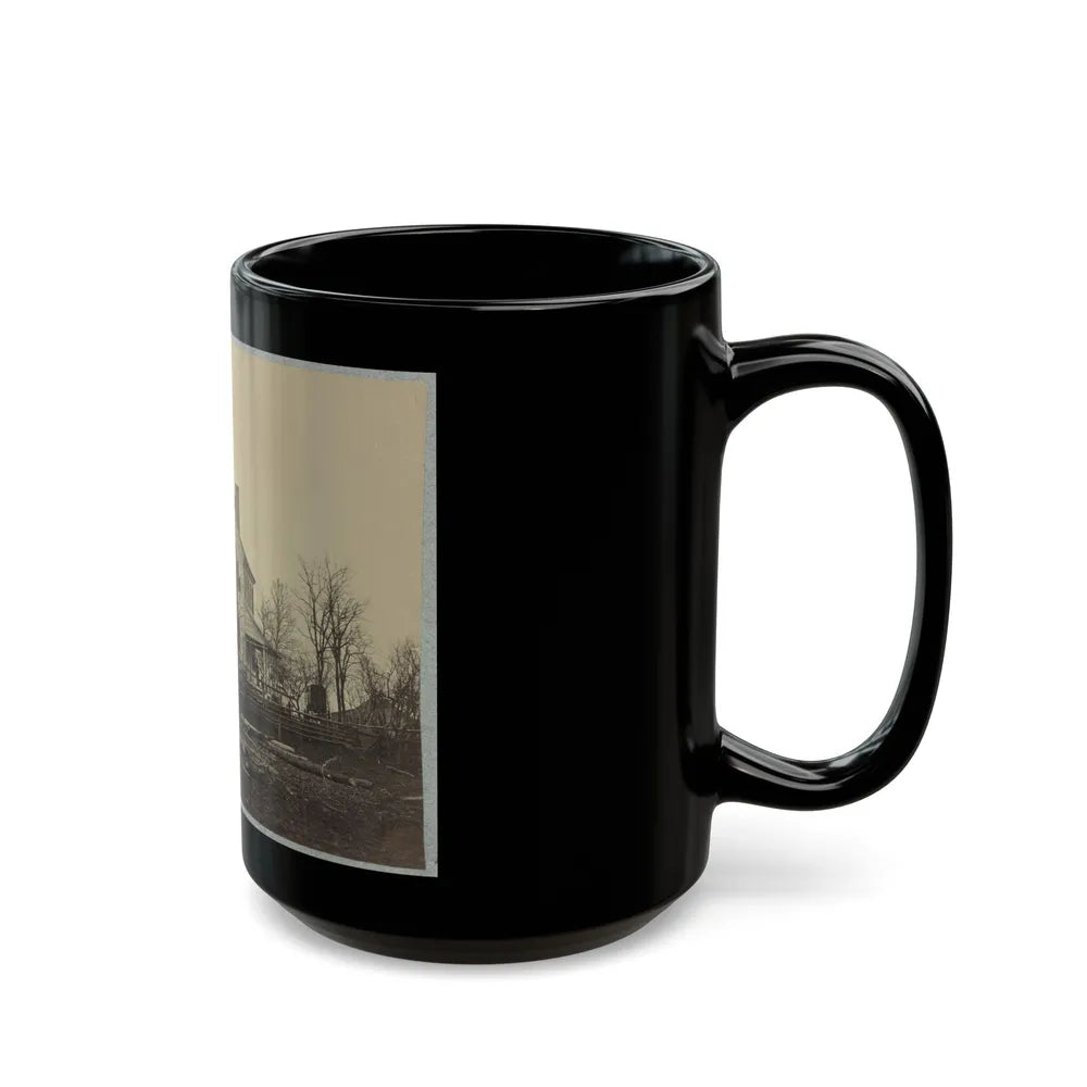 Battlefield Of Bull Run, Lewis' House (U.S. Civil War) Black Coffee Mug-Go Mug Yourself