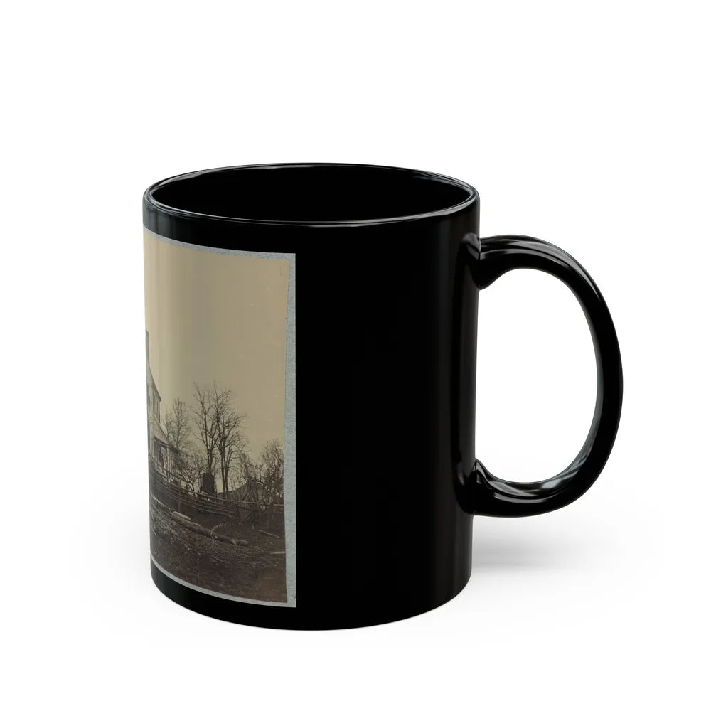 Battlefield Of Bull Run, Lewis' House (U.S. Civil War) Black Coffee Mug-Go Mug Yourself