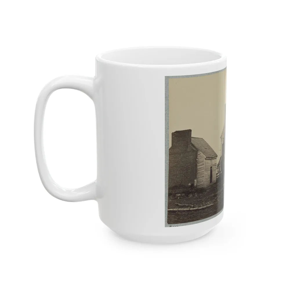 Battlefield Of Bull Run, Lewis' House (U.S. Civil War) White Coffee Mug-Go Mug Yourself