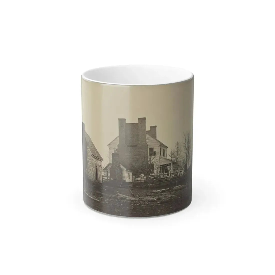 Battlefield of Bull Run, Lewis' House (U.S. Civil War) Color Changing Coffee Mug 11oz Default Title 11oz - Go Mug Yourself