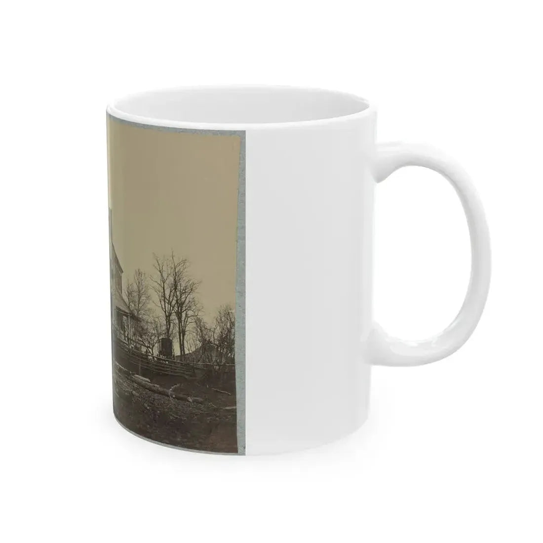 Battlefield Of Bull Run, Lewis' House (U.S. Civil War) White Coffee Mug - Go Mug Yourself