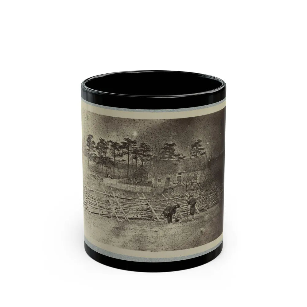 Battlefield Of Bull Run, Matthew's House (U.S. Civil War) Black Coffee Mug-11oz-Go Mug Yourself