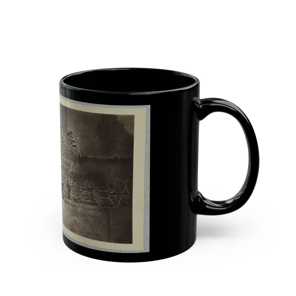 Battlefield Of Bull Run, Matthew's House (U.S. Civil War) Black Coffee Mug-Go Mug Yourself