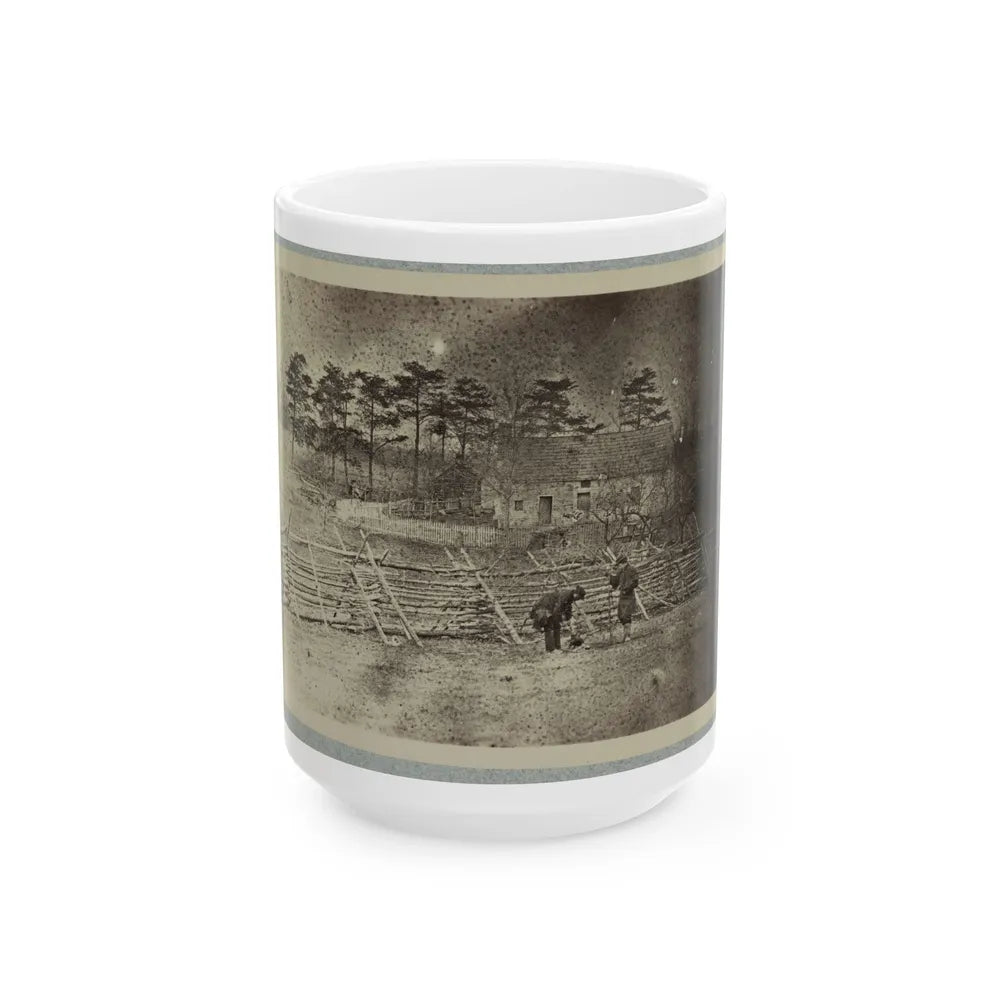 Battlefield Of Bull Run, Matthew's House (U.S. Civil War) White Coffee Mug-15oz-Go Mug Yourself