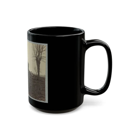 Battlefield Of Bull Run, Ruins Of Henry House (U.S. Civil War) Black Coffee Mug-Go Mug Yourself