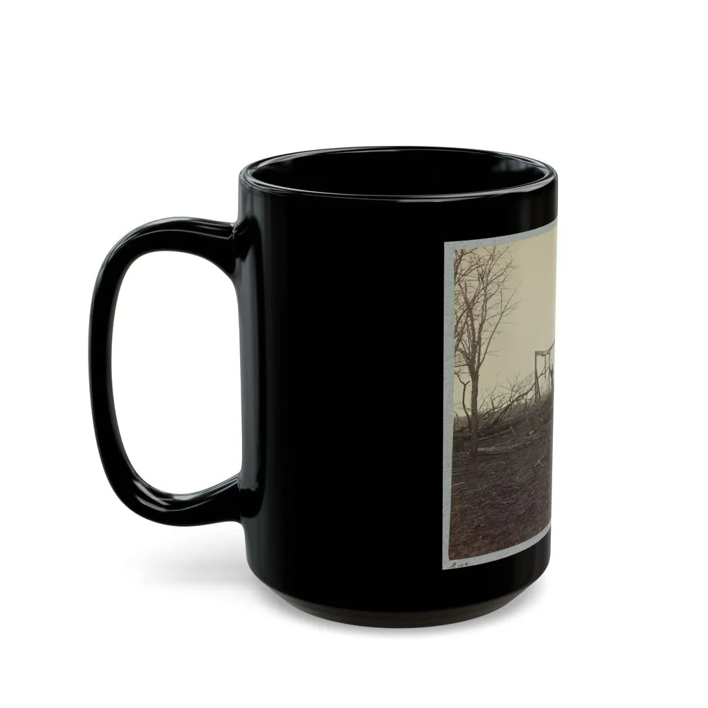 Battlefield Of Bull Run, Ruins Of Henry House (U.S. Civil War) Black Coffee Mug-Go Mug Yourself