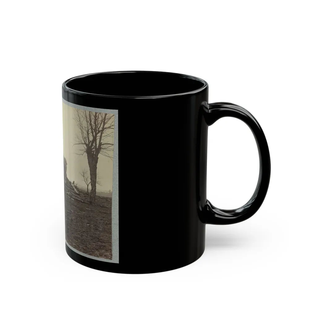 Battlefield Of Bull Run, Ruins Of Henry House (U.S. Civil War) Black Coffee Mug-Go Mug Yourself