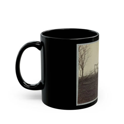 Battlefield Of Bull Run, Ruins Of Henry House (U.S. Civil War) Black Coffee Mug-Go Mug Yourself