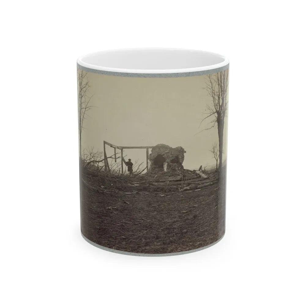 Battlefield Of Bull Run, Ruins Of Henry House (U.S. Civil War) White Coffee Mug-11oz-Go Mug Yourself